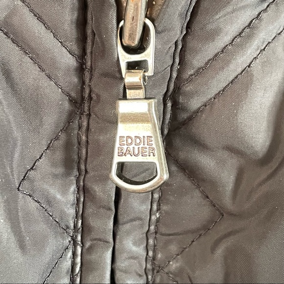 Eddie Bauer Goose Down Vest Quilted Black - Picture 5 of 11